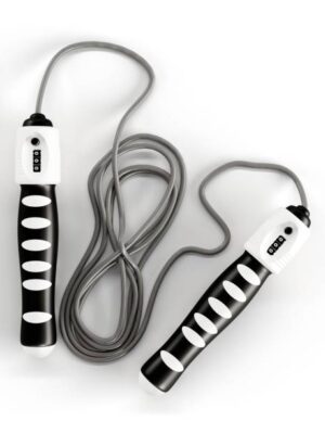 A 3d render of jumping rope with a counter isolated on a white background